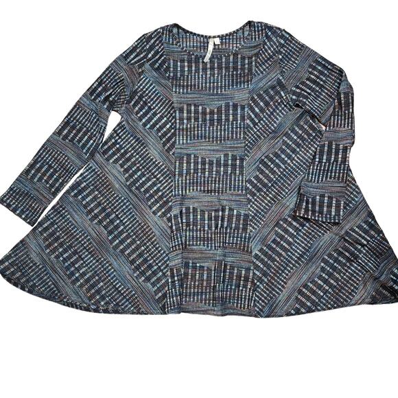 Comfy U.S.A. Women's Multicolor Long Pullover Round Neck Long Sleeve Size L - Picture 1 of 9